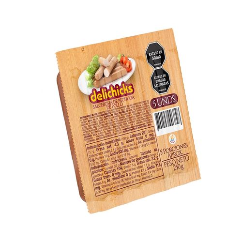 Salchicha de Pechuga de Pollo 250g x 5 unds.