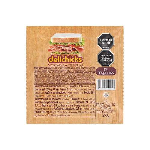 Mortadela de Pollo 250g x 12 unds.