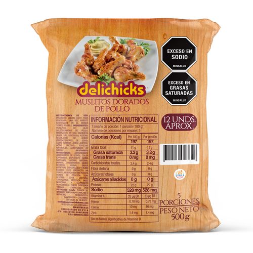 Muslitos de Pollo Dorados PF 500g x 14-15 unds.