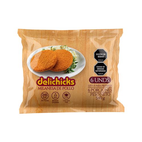 Milanesa de Pollo Apanada 540gr x 6 unds